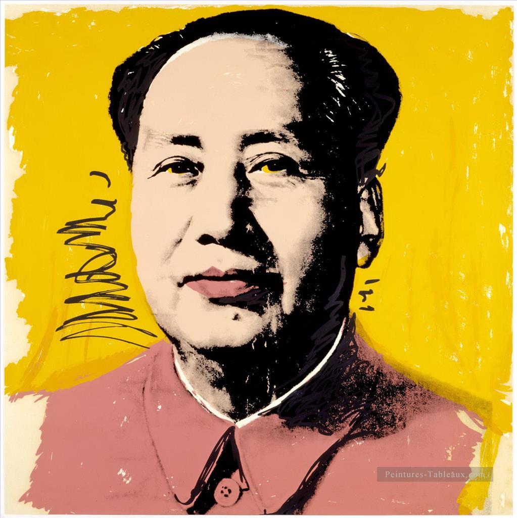 Mao Zedong yellow Andy Warhol Oil Paintings